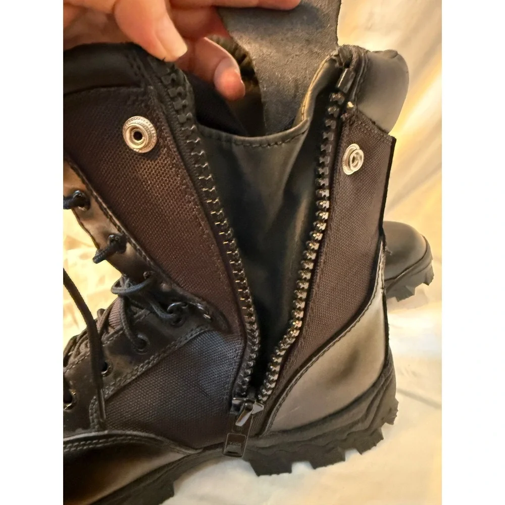 Rocky Alpha Force 8 Inch Waterproof Side Zip Duty Boots Black FQ0002173 Mens 13M